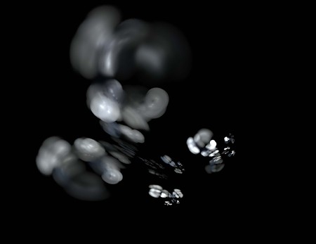 image of one Digital Fractal on Black Colorの写真素材