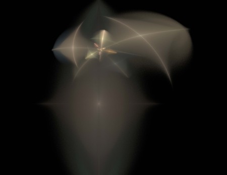 image of one Digital Fractal on Black Colorの写真素材