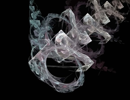 one Illustration of digital fractal with multicolorのイラスト素材