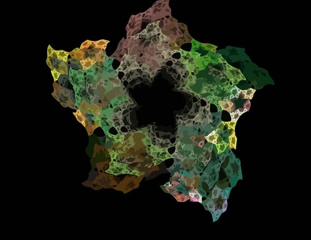 one Illustration of digital fractal with multicolorのイラスト素材