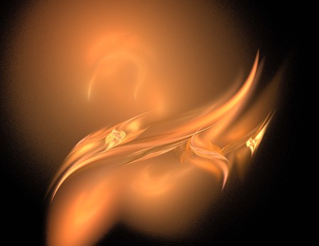 image of one Digital Fractal on Black Colorの写真素材
