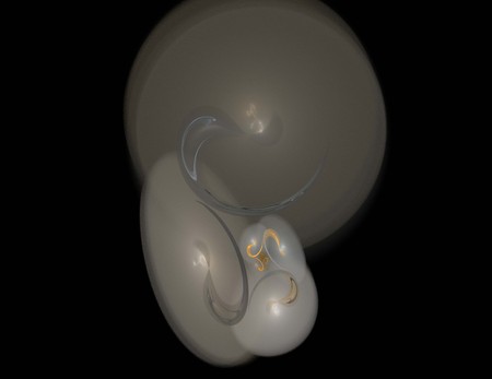 image of one Digital Fractal on Black Colorの写真素材