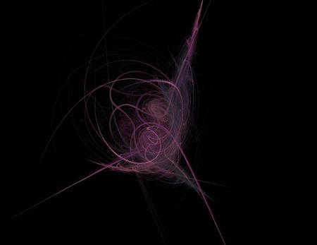 image of one Digital Fractal on Black Colorの写真素材