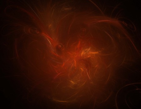 image of one Digital Fractal on Black Colorの写真素材