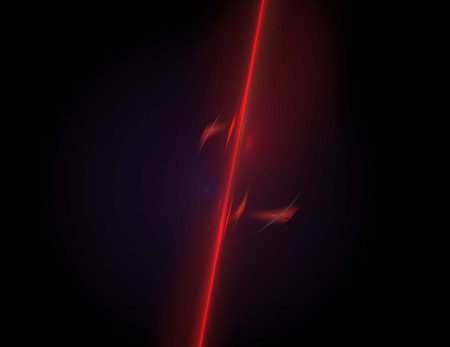 image of one Digital Fractal on Black Colorの写真素材