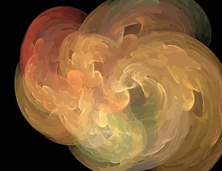 one Illustration of digital fractal with multicolorのイラスト素材