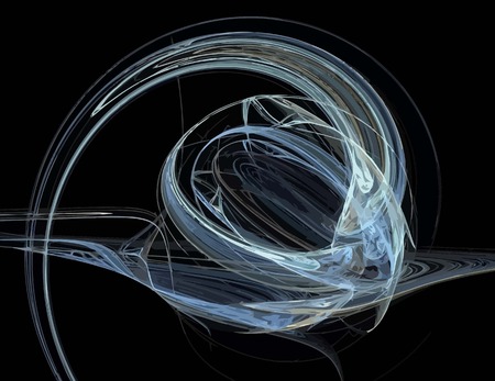 one Illustration of digital fractal with multicolor