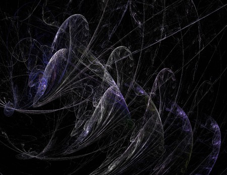 image of one Digital Fractal on Black Colorの写真素材