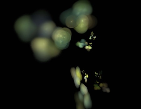 image of one Digital Fractal on Black Colorの写真素材