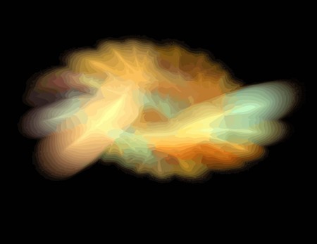 one Illustration of digital fractal with multicolorのイラスト素材