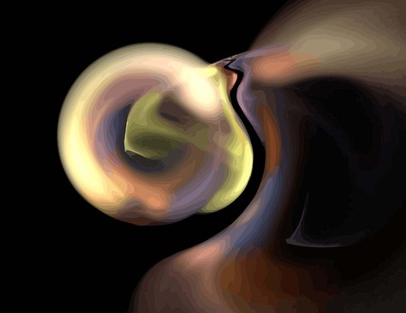 one Illustration of digital fractal with multicolorのイラスト素材