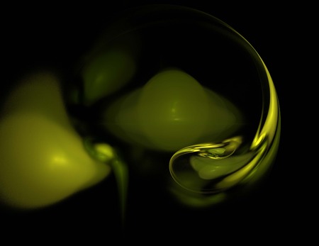 image of one Digital Fractal on Black Colorの写真素材