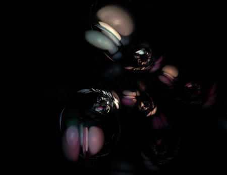 image of one Digital Fractal on Black Color