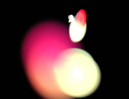 image of one Digital Fractal on Black Colorの写真素材