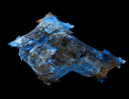 image of one Digital Fractal on Black Colorの写真素材