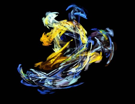 one Illustration of digital fractal with multicolorのイラスト素材