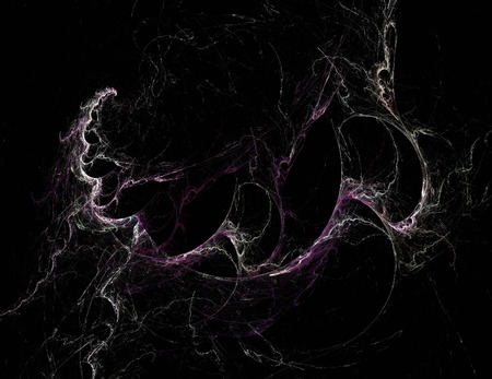 image of one Digital Fractal on Black Colorの写真素材