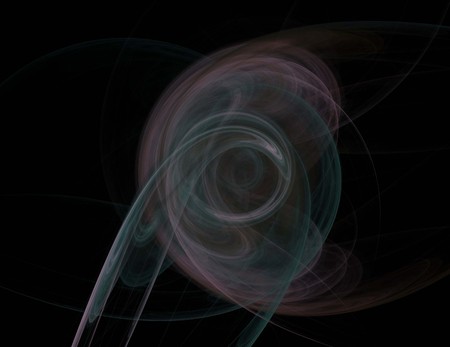 image of one Digital Fractal on Black Colorの写真素材