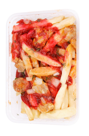 Salad in Tray Isolated