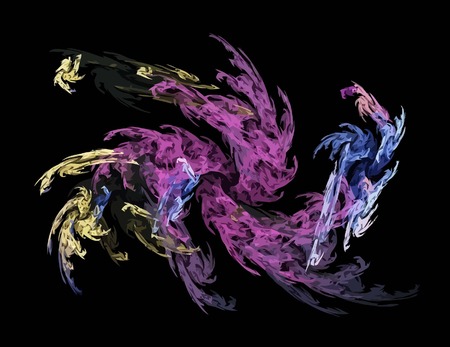 one Illustration of digital fractal with multicolorのイラスト素材