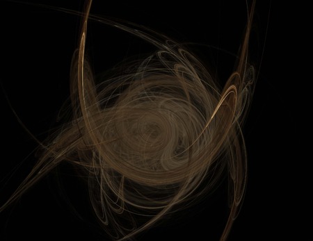 image of one Digital Fractal on Black Colorの写真素材