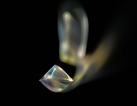 image of one Digital Fractal on Black Colorの写真素材