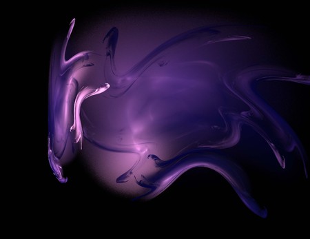 image of one Digital Fractal on Black Colorの写真素材