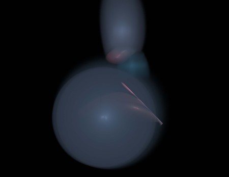 image of one Digital Fractal on Black Colorの写真素材