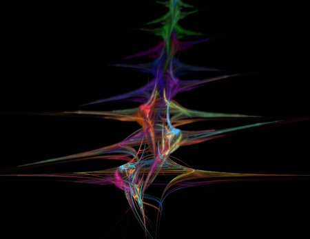 image of one Digital Fractal on Black Color