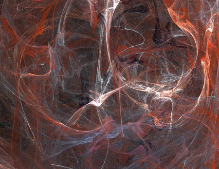 image of one Digital Fractal on Black Colorの写真素材