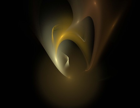 image of one Digital Fractal on Black Colorの写真素材