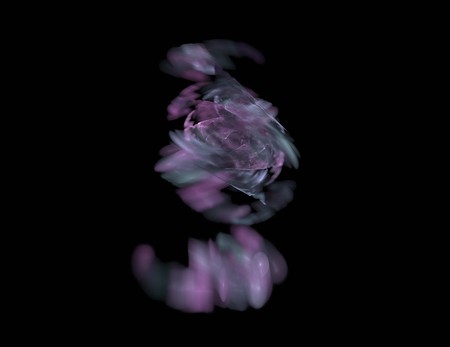 image of one Digital Fractal on Black Colorの写真素材