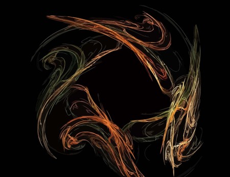 Illustration of a digital fractal with multicolorのイラスト素材