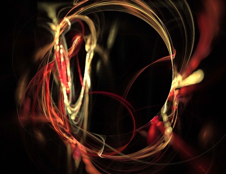 image of one Digital Fractal on Black Color