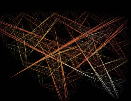 image of one Digital Fractal on Black Colorの写真素材