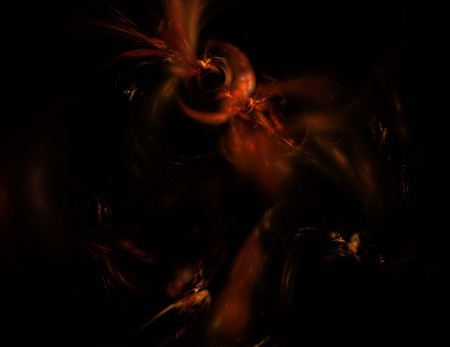 image of one Digital Fractal on Black Colorの写真素材