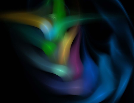 image of one Digital Fractal on Black Colorの写真素材