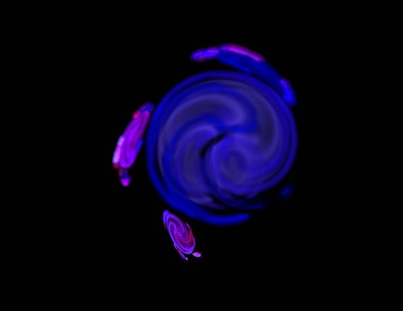 image of one Digital Fractal on Black Color