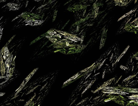 image of one Digital Fractal on Black Colorの写真素材