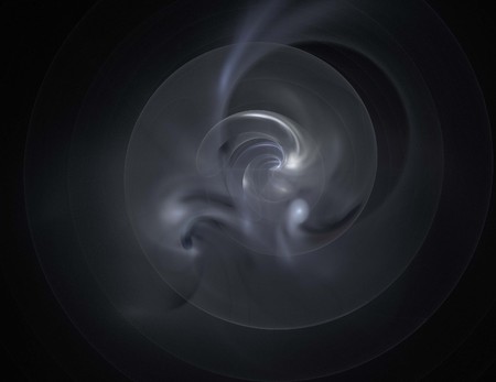 image of one Digital Fractal on Black Colorの写真素材