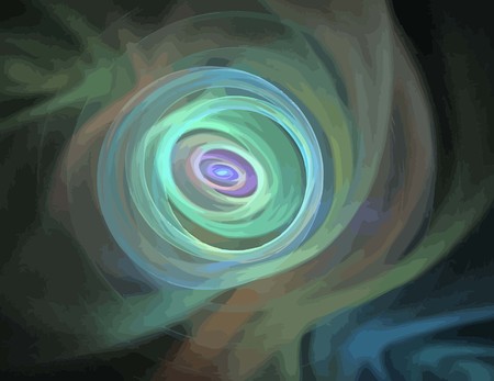 one Illustration of digital fractal with multicolor