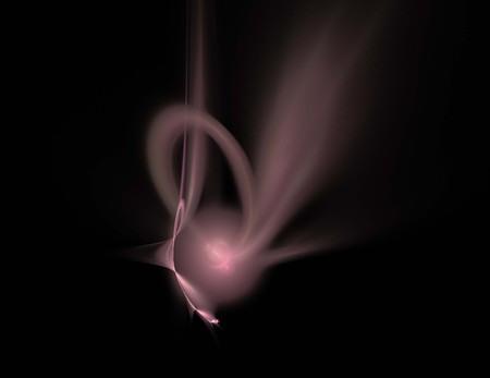 image of one Digital Fractal on Black Colorの写真素材