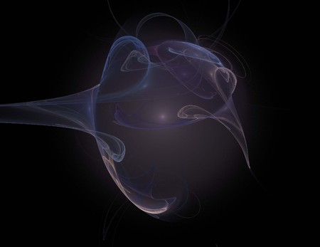 image of one Digital Fractal on Black Colorの写真素材