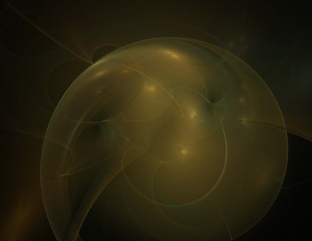 image of one Digital Fractal on Black Colorの写真素材