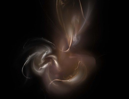 image of one Digital Fractal on Black Colorの写真素材