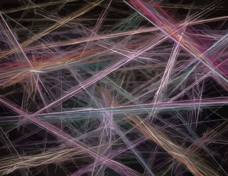image of one Digital Fractal on Black Color