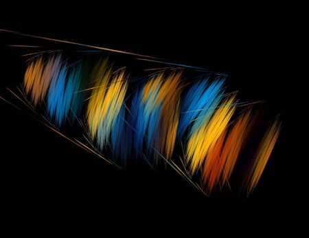 image of one Digital Fractal on Black Colorの写真素材
