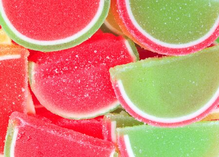 many Multicolor Fruit Jellyの写真素材