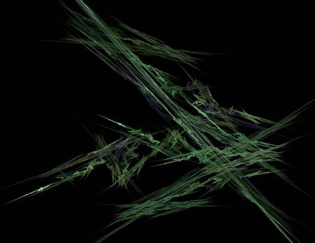 image of one Digital Fractal on Black Colorの写真素材