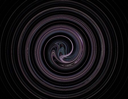 image of one Digital Fractal on Black Colorの写真素材